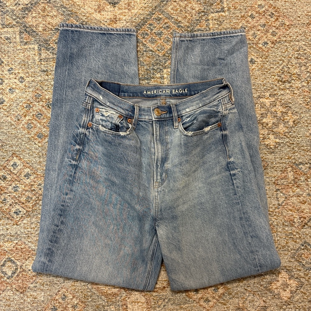 American Eagle Outfitters Baggy Women's High Rise Blue Jeans